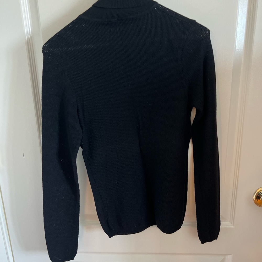 Theory black wool fitted sweater - Picture 2 of 6